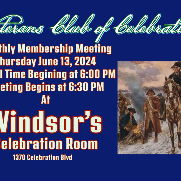 *** New location *** 13 June 2024 Monthly Meeting at the Windsor