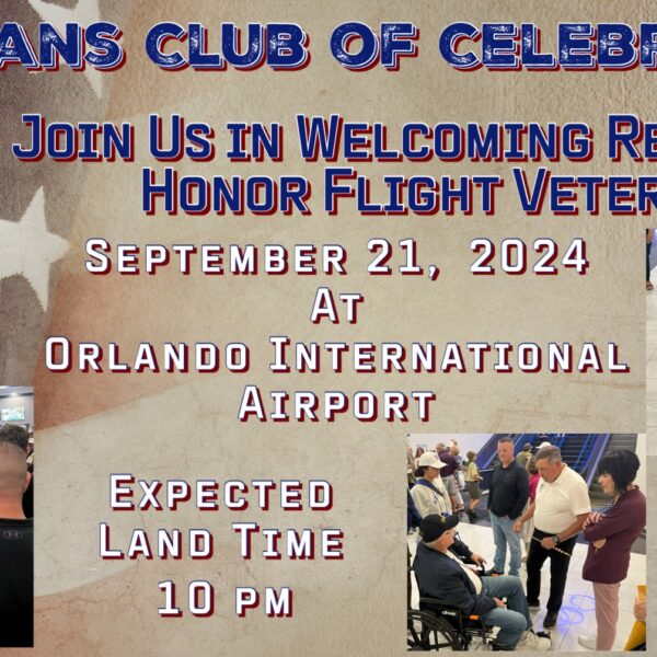 Honor Flight Welcome Home at Orlando Intl Airport Sep 21 2024