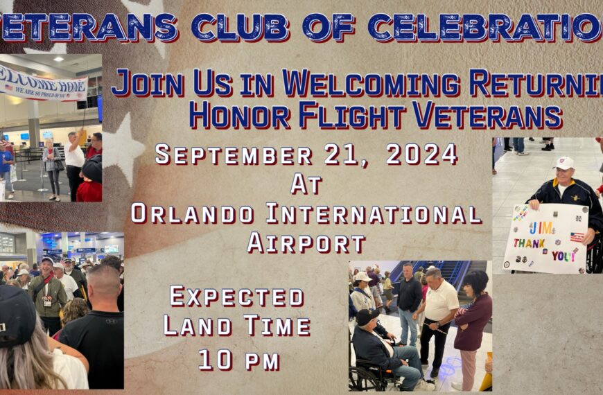 Honor Flight Welcome Home at Orlando Intl Airport Sep 21 2024