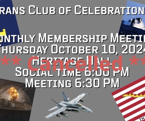 *** Rescheduled *** October 10 Monthly Meeting moved to Oct 17