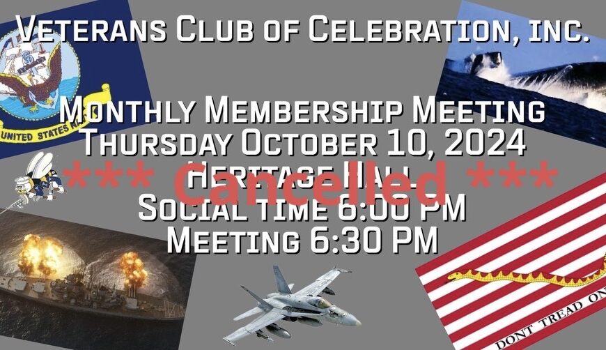 *** Rescheduled *** October 10 Monthly Meeting moved to Oct 17