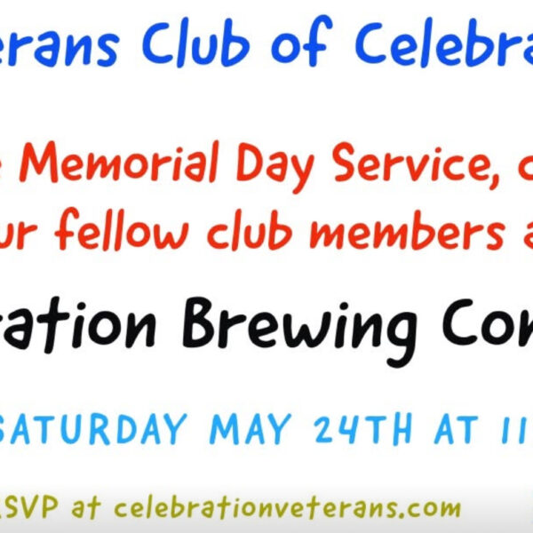 Memorial Day Luncheon Moved to Celebration Brewing Company