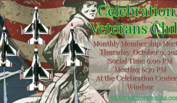 October 9 Monthly Meeting at 6:00 PM